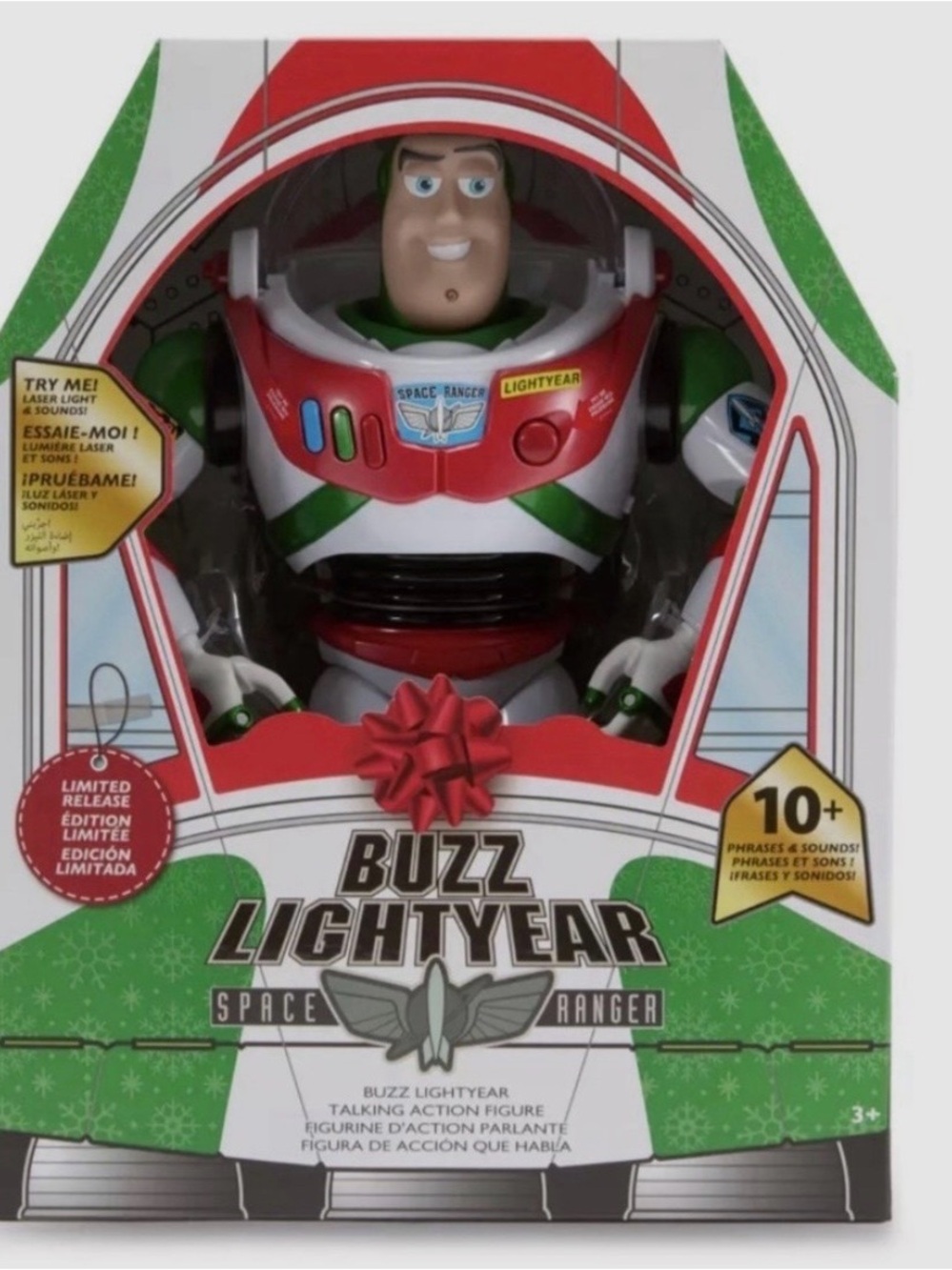 2026 Disney Toy Story Buzz Lightyear Christmas Talking Figure 12in
